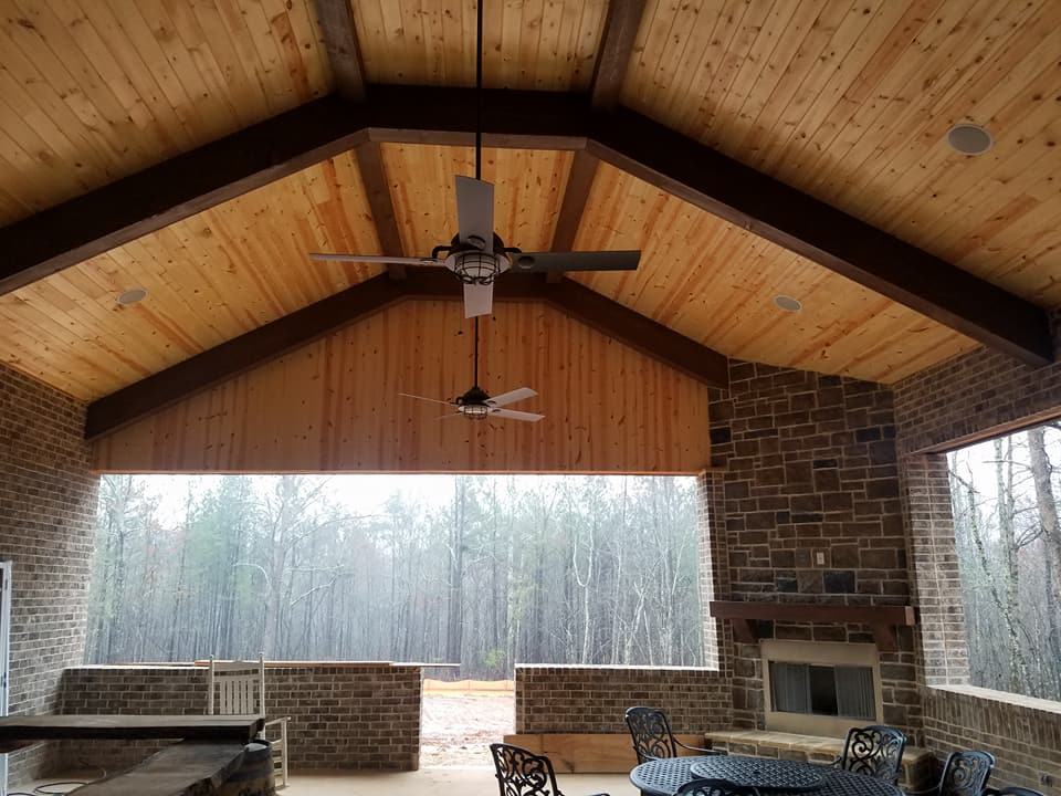 Teak Ceiling Speakers.